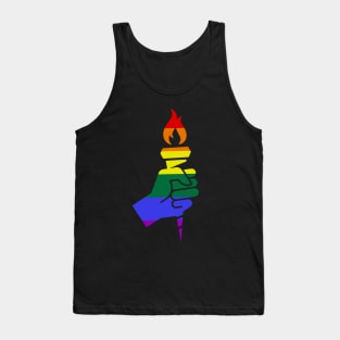 Rainbow Liberty Torch Tank Top